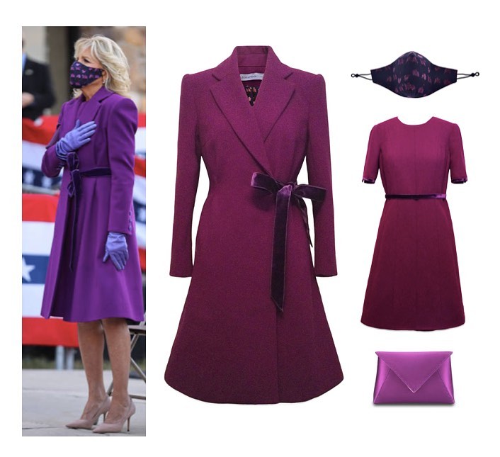 jill biden look viola dettagli