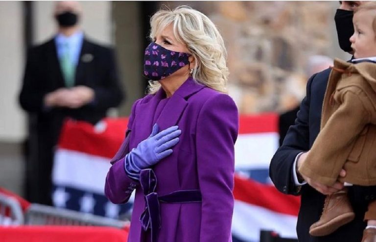 jill biden look viola first lady