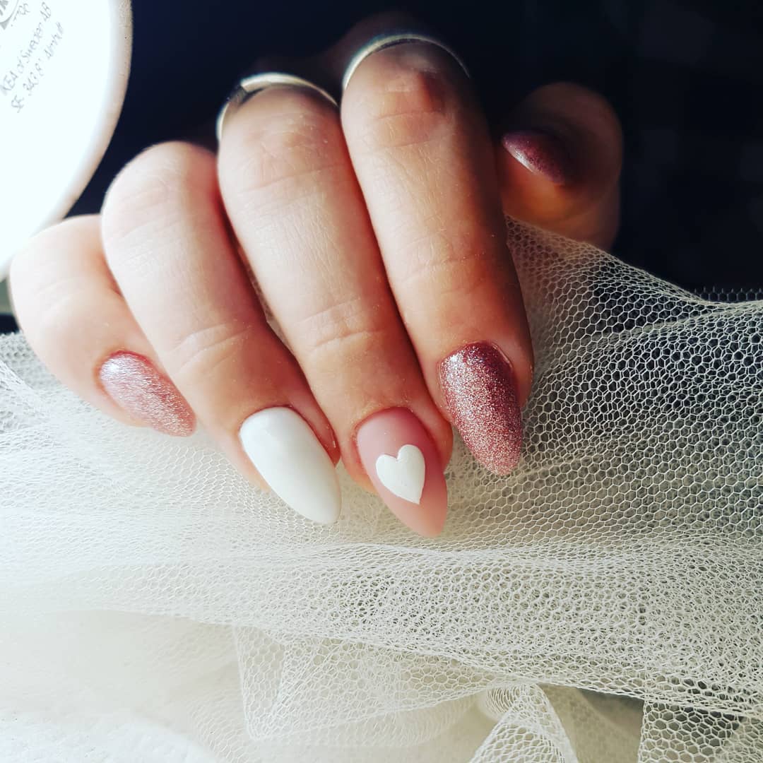 unghie semplici san valentino