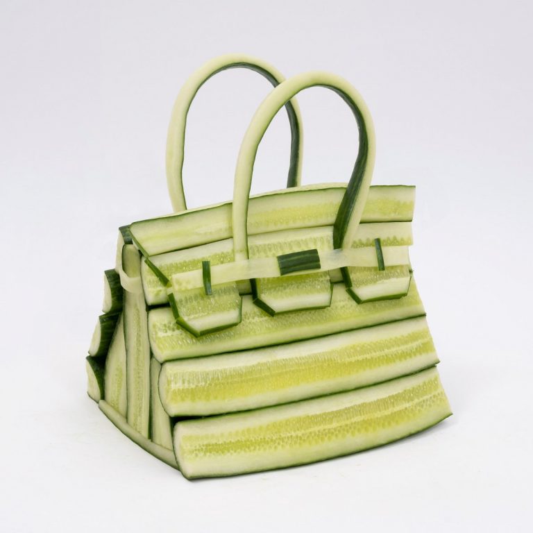 Birkin di Hermes con asparagi e zucchine