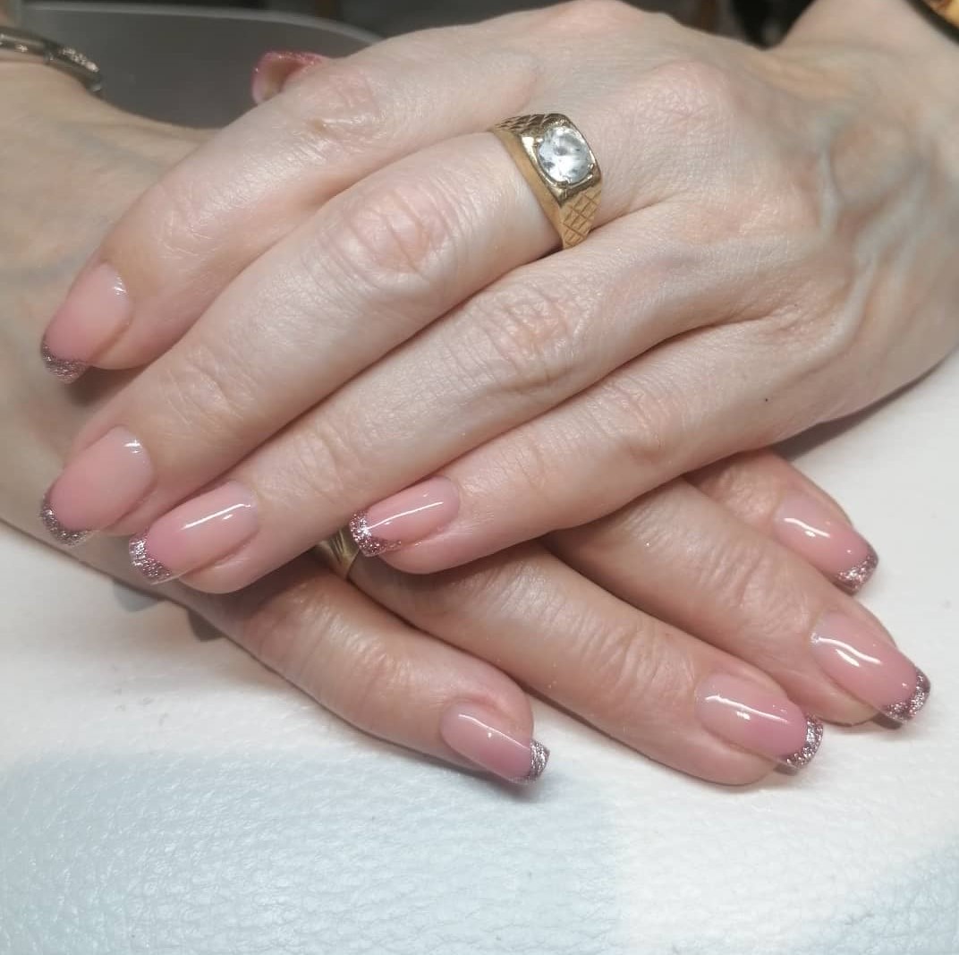 french manicure glitter autunno 2021