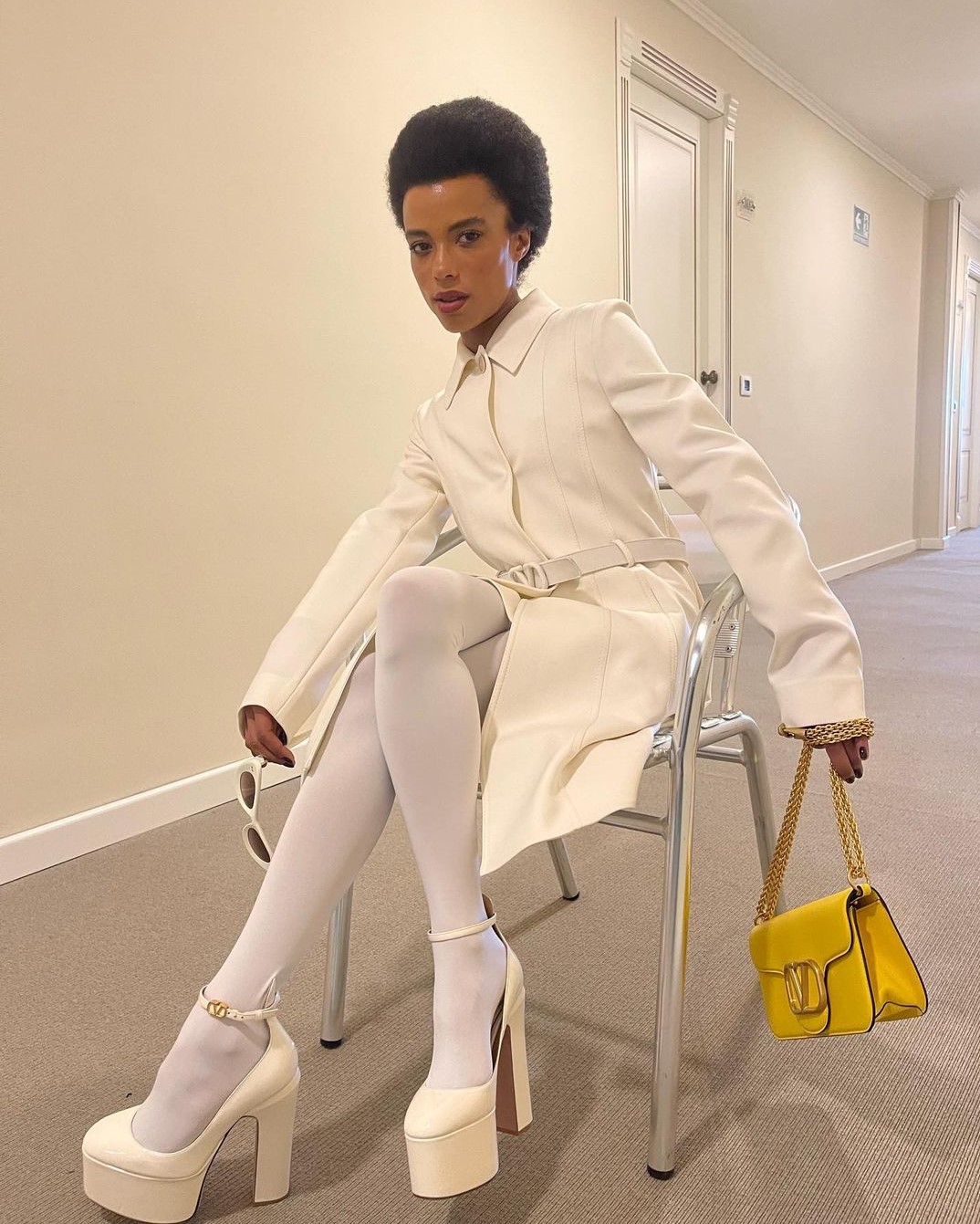 lorena cesarini look sanremo conferenza stampa