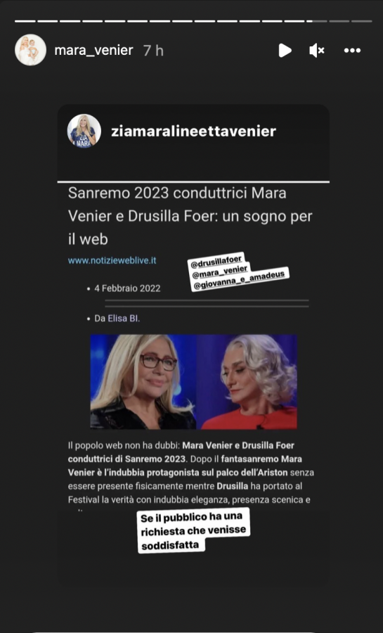 Mara Venier Drusilla Foer