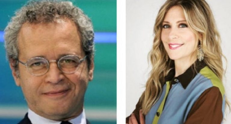 Enrico Mentana e Francesca Fagnani