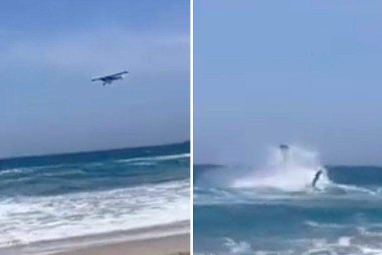 aereo precipita in mare