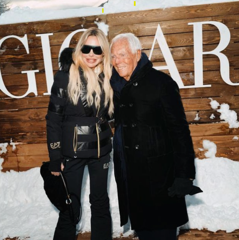 Ilary Blasi e Giorgio Armani