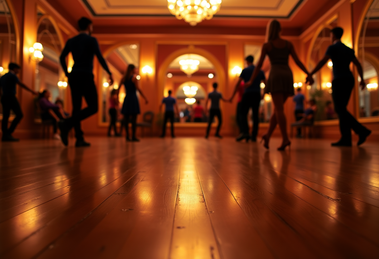 Concorrenti di Ballando con le stelle in azione