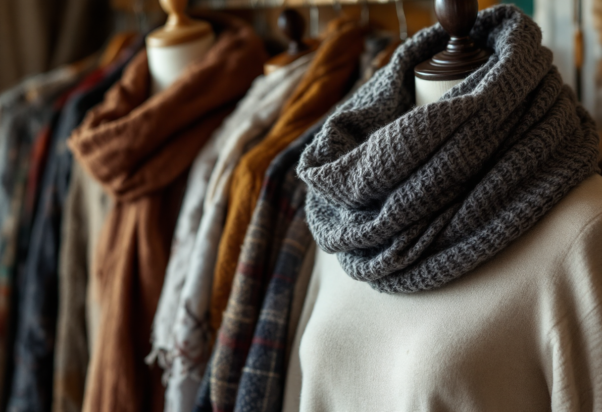 Modella in granny style con outfit elegante per l'inverno