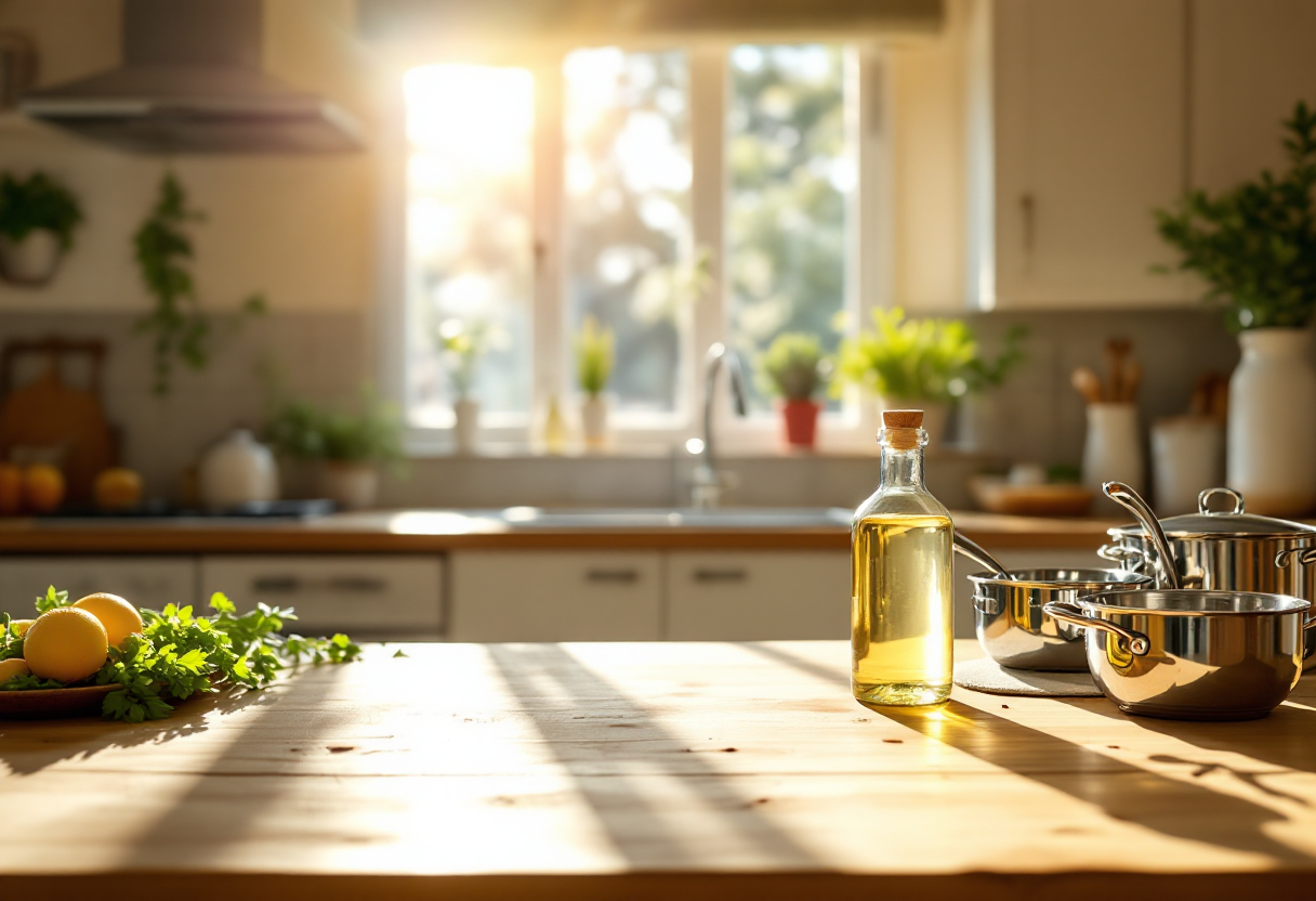 Immagine di aceto utilizzato per la pulizia ecologica