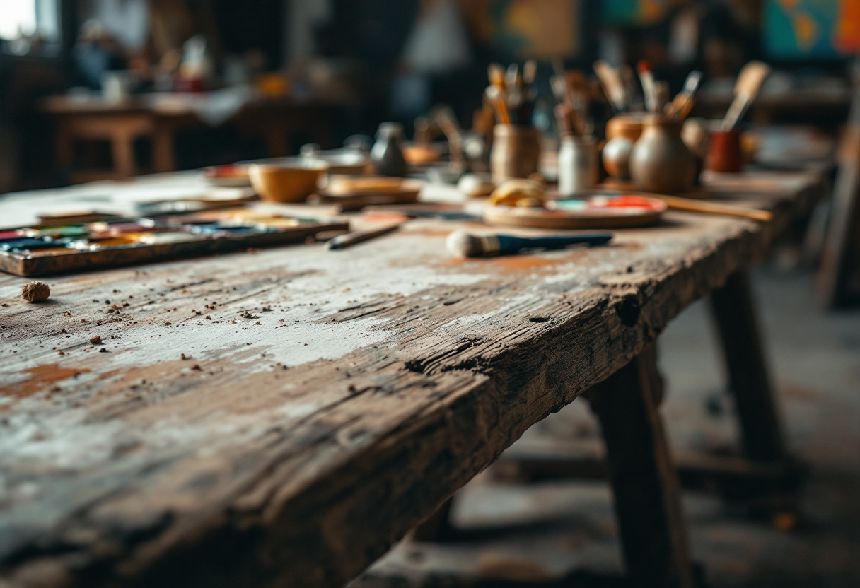 Scenografia di Gaspare De Pascali in un'opera teatrale