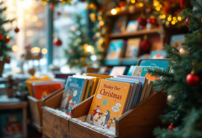 Immagine di libri colorati da regalare ai bambini a Natale