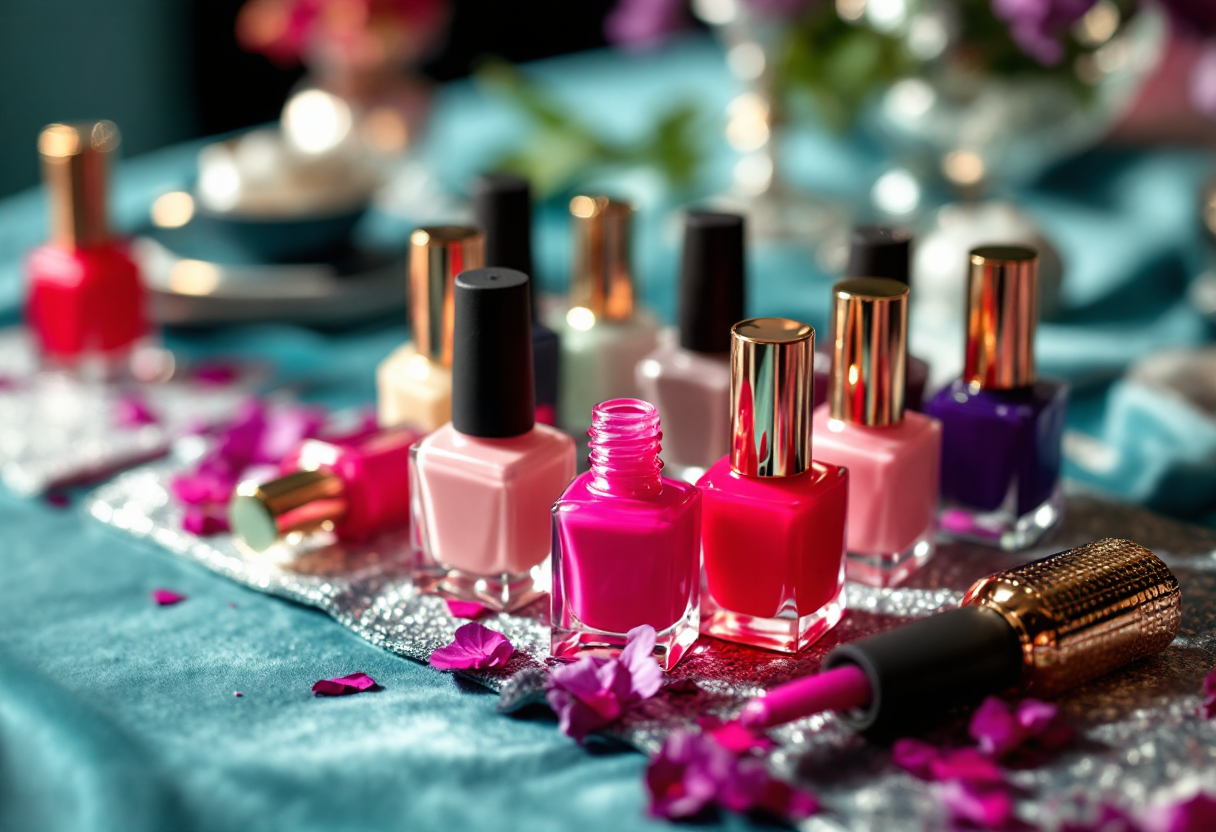 Unghie decorate per le festività con design eleganti