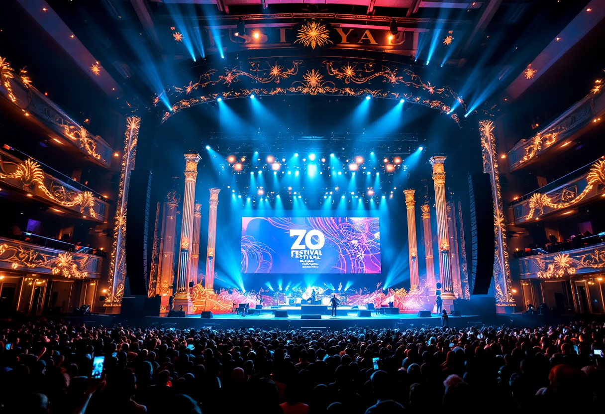 Immagine del Festival di Sanremo 2025 con i big in gara