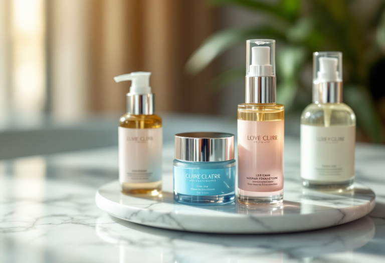 Prodotti skincare per un party di Capodanno luminoso