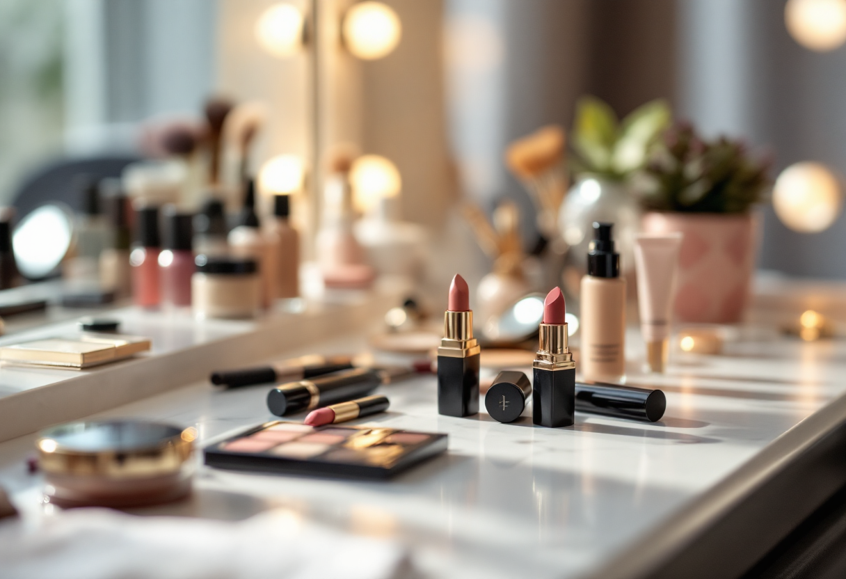 Immagine di trucco tailandese con colori vivaci e tecniche innovative