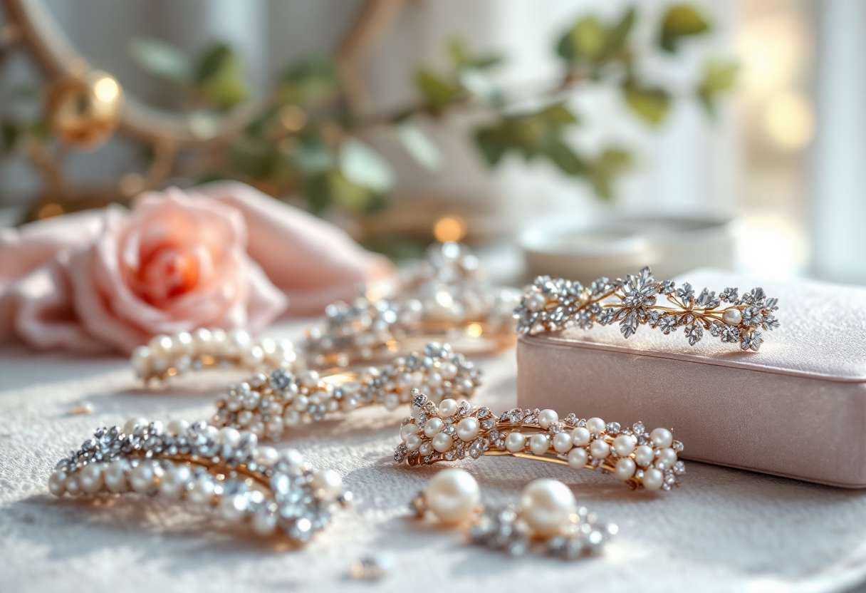 Accessori per capelli che abbelliscono un messy bun