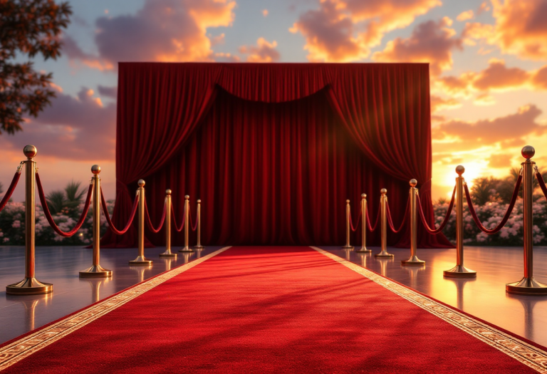 Alessia Marcuzzi in un elegante outfit durante il suo show