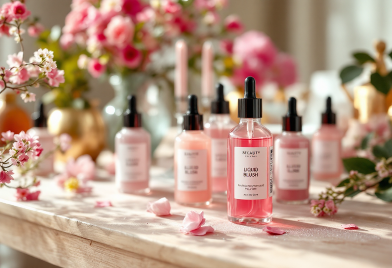 Immagine di blush liquido per un trucco naturale