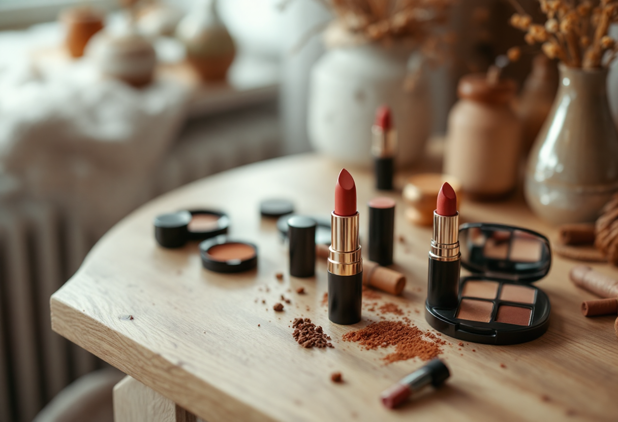 Esempio di make-up cinnamon girl per l'inverno
