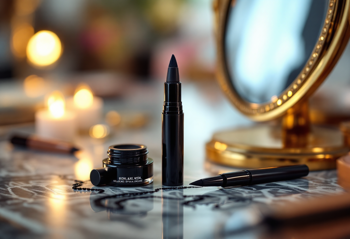 Immagine di khol nero applicato sugli occhi