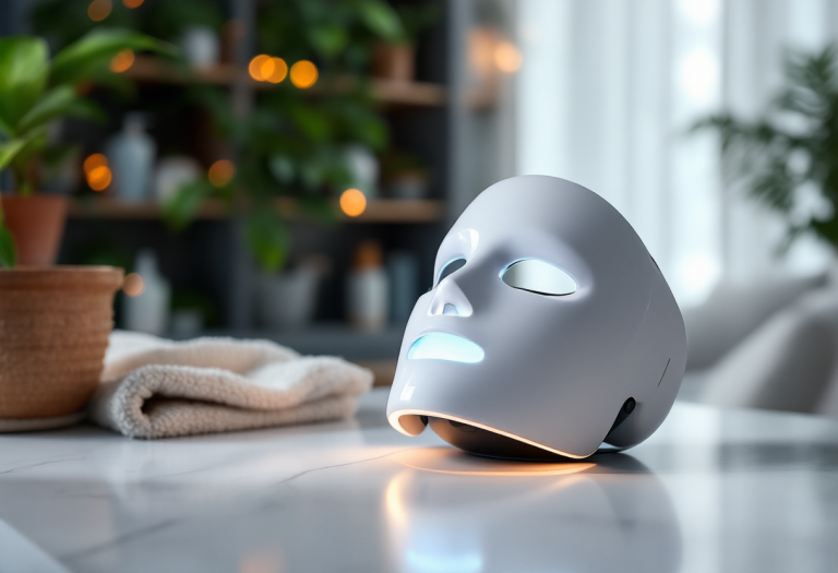 Maschera LED utilizzata per trattamenti di bellezza