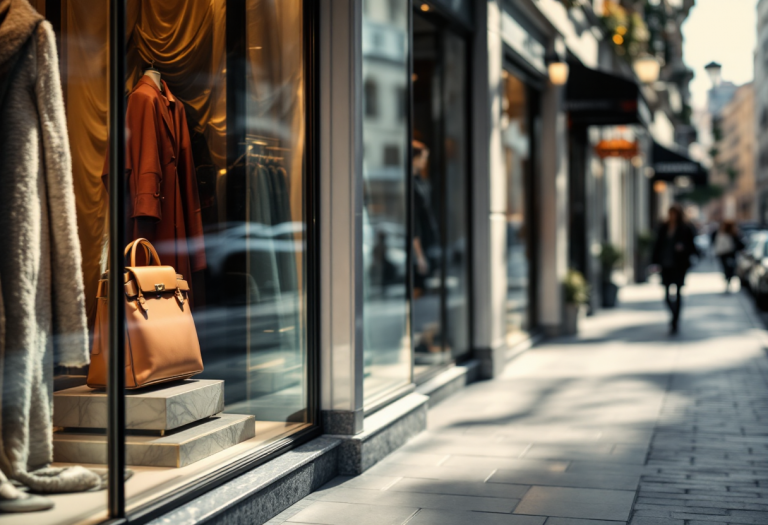 Uomo elegante in abbigliamento maschile a Milano