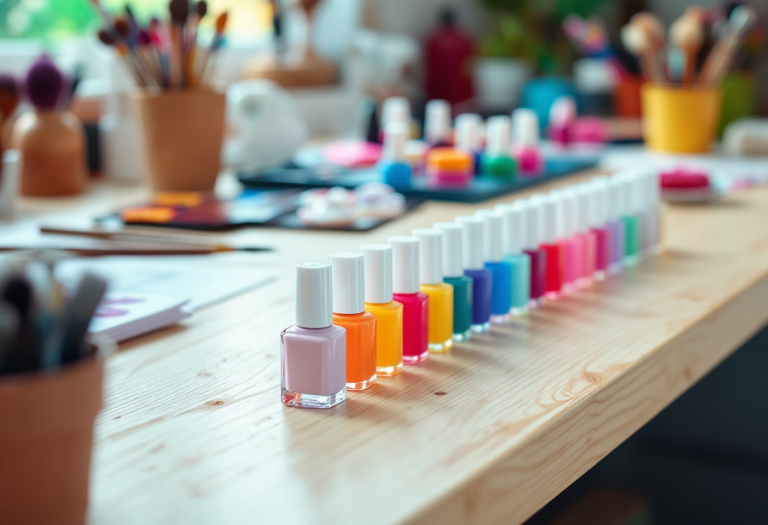 Nail art colorata che riflette identità culturale