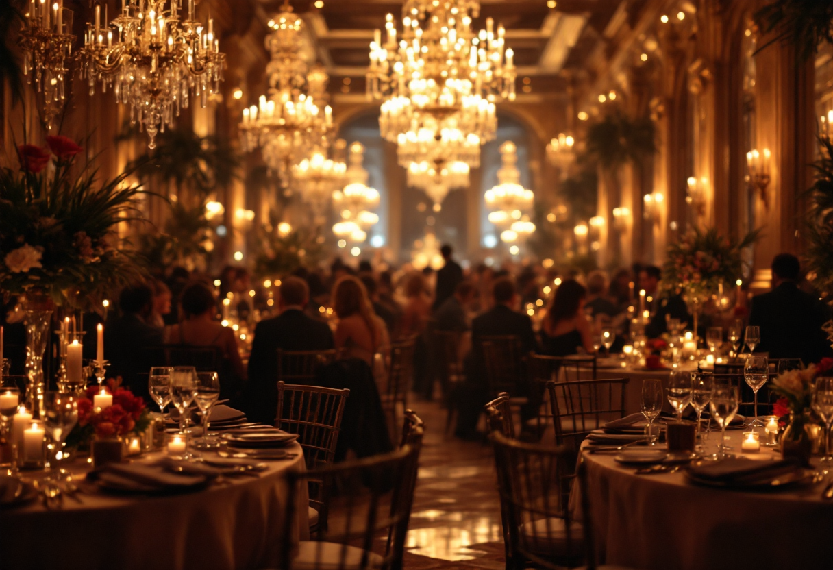 Immagine di un party esclusivo a Roma con moda e musica