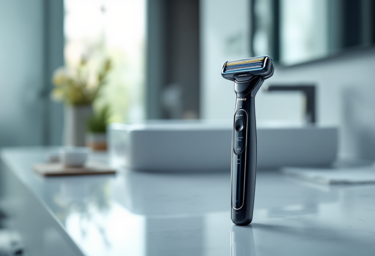 Rasoio Philips OneBlade 360 in uso per la cura della pelle