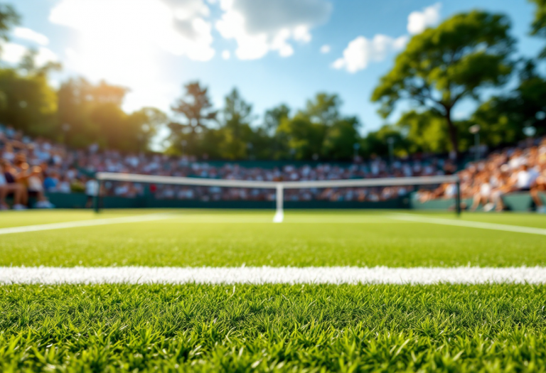 Tennisti in azione con abbigliamento elegante e glamour