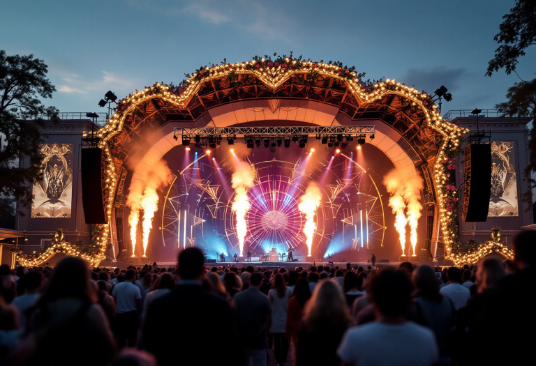 Achille Lauro con un look audace a Sanremo 2025