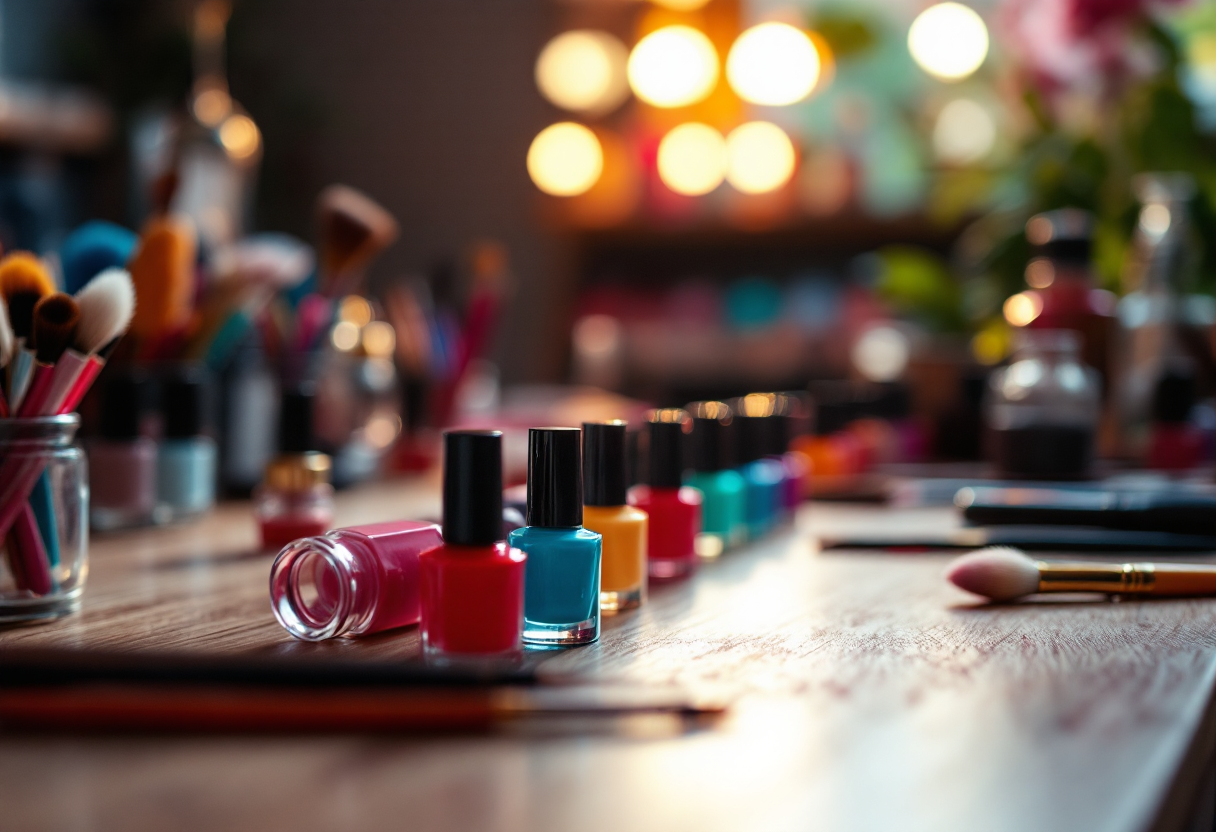 Unghie decorate con la tendenza Aura Nails