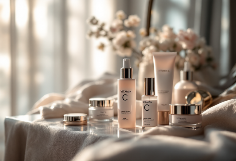 Immagine che illustra i benefici della vitamina C per la pelle