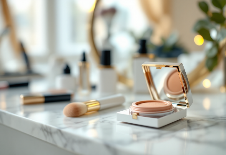 Immagine di blush beige utilizzato da celebrità