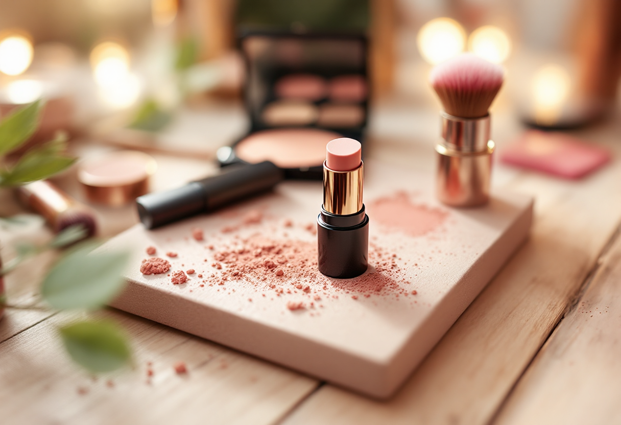 Blush in stick per un trucco luminoso e versatile