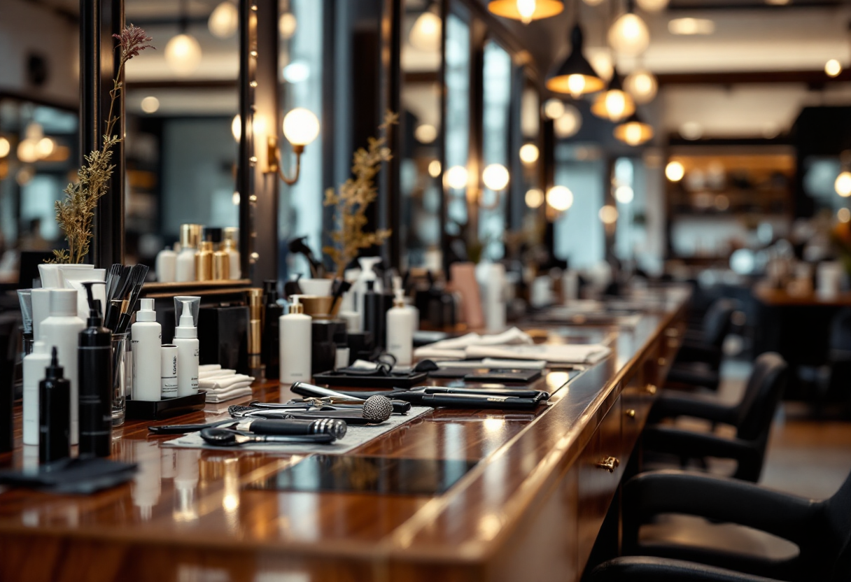 Uomo con capelli curati che sorride in un contesto sociale