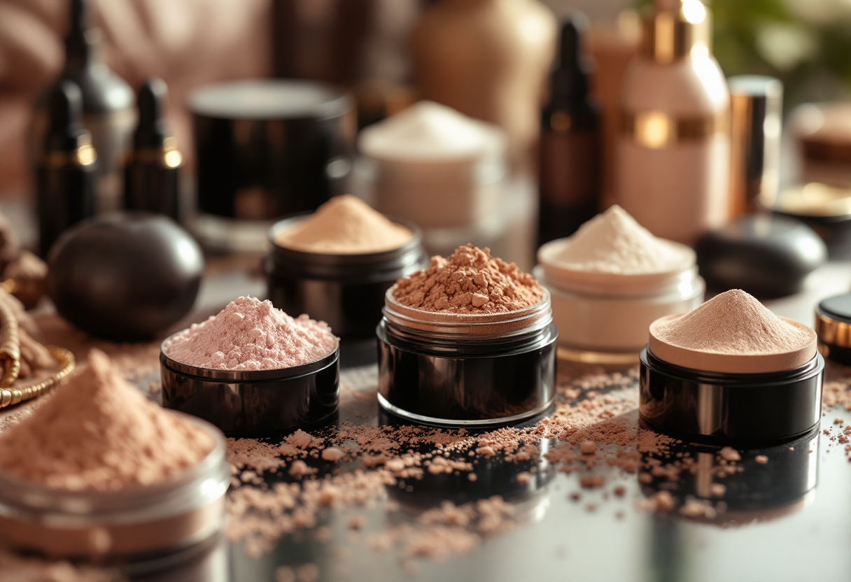 Cipria in polvere per un trucco impeccabile