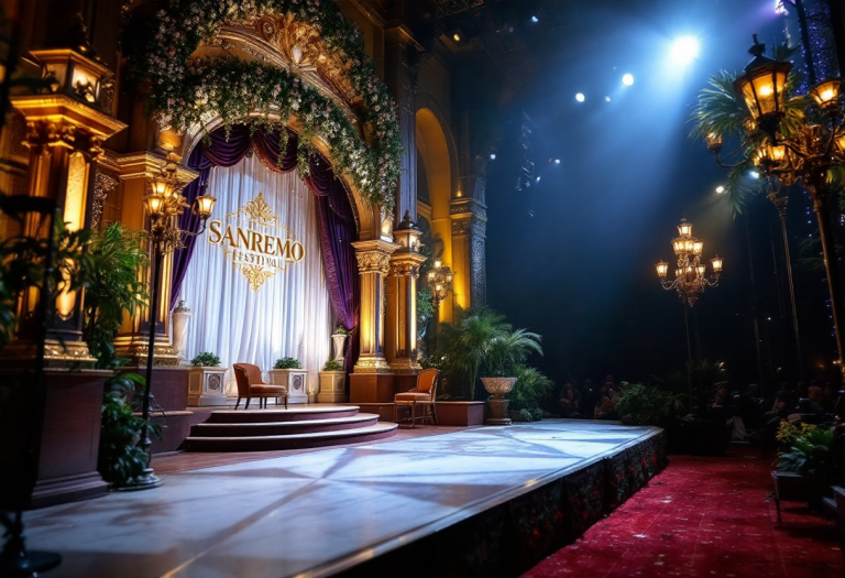 Clara Soccini con un look di bellezza al Festival di Sanremo 2025