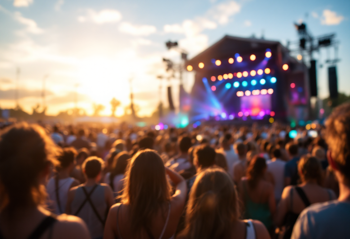 Giorgia sul palco del Festival di Sanremo 2025