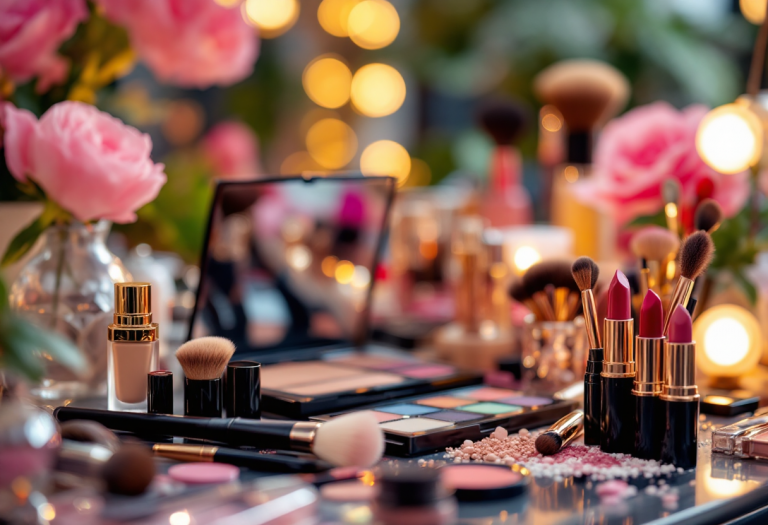 Make up artist al lavoro durante Casa Sanremo 2025