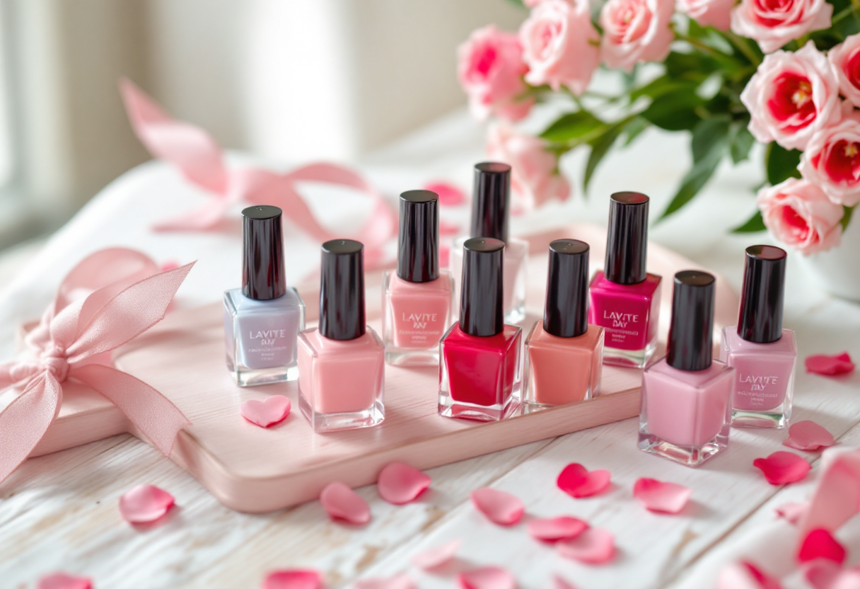Idee di manicure romantica per San Valentino