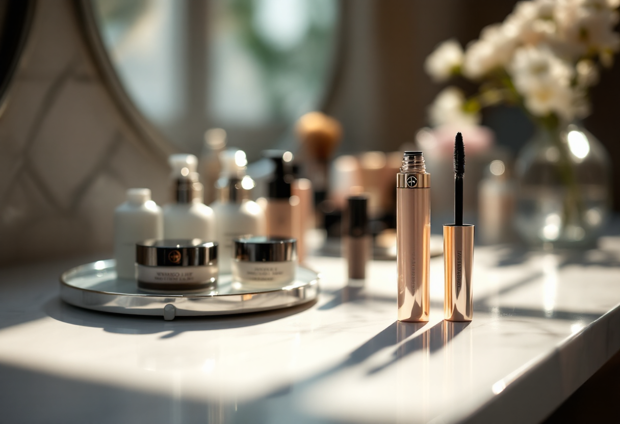 Immagine di mascara per ciglia voluminose e lunghe