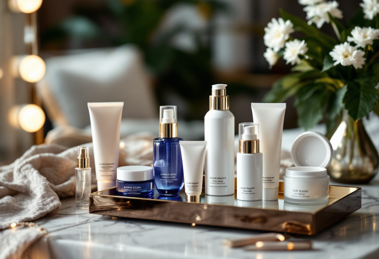 Immagine di prodotti per la skincare routine ideale
