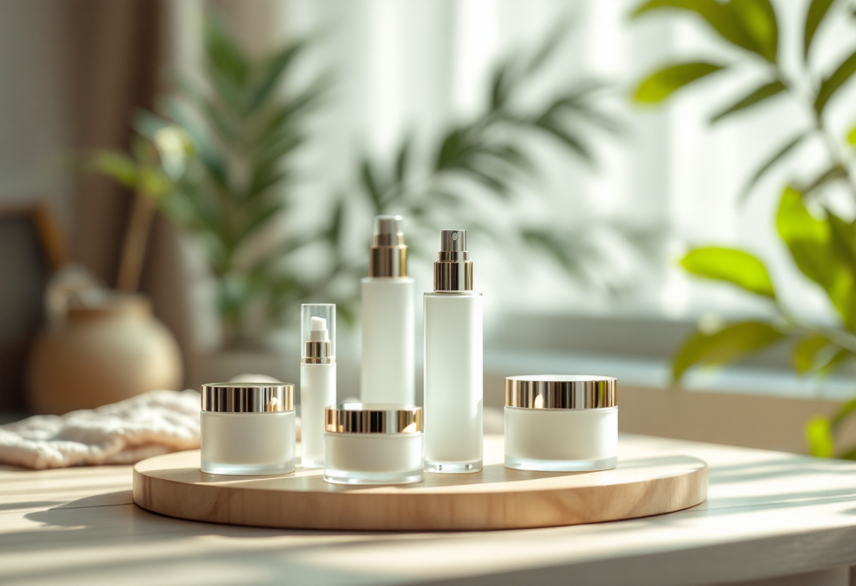 Hailey Bieber con pelle luminosa e skincare routine