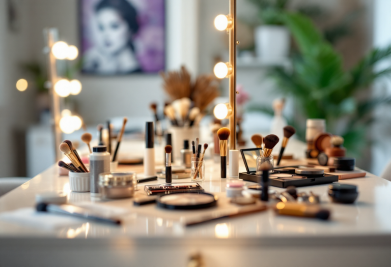 Immagine di un trucco elegante e luminoso per donne