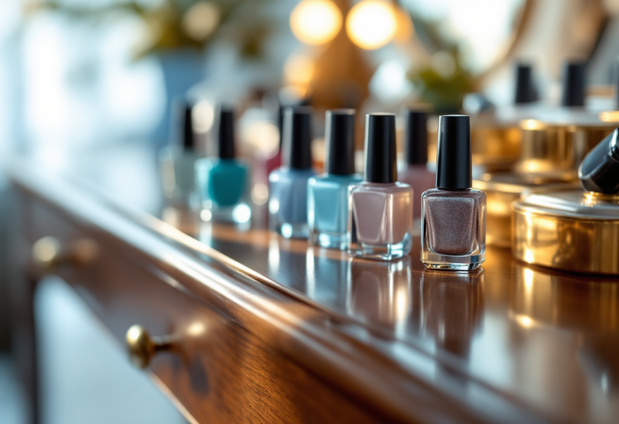 Unghie blu eleganti per il 2025