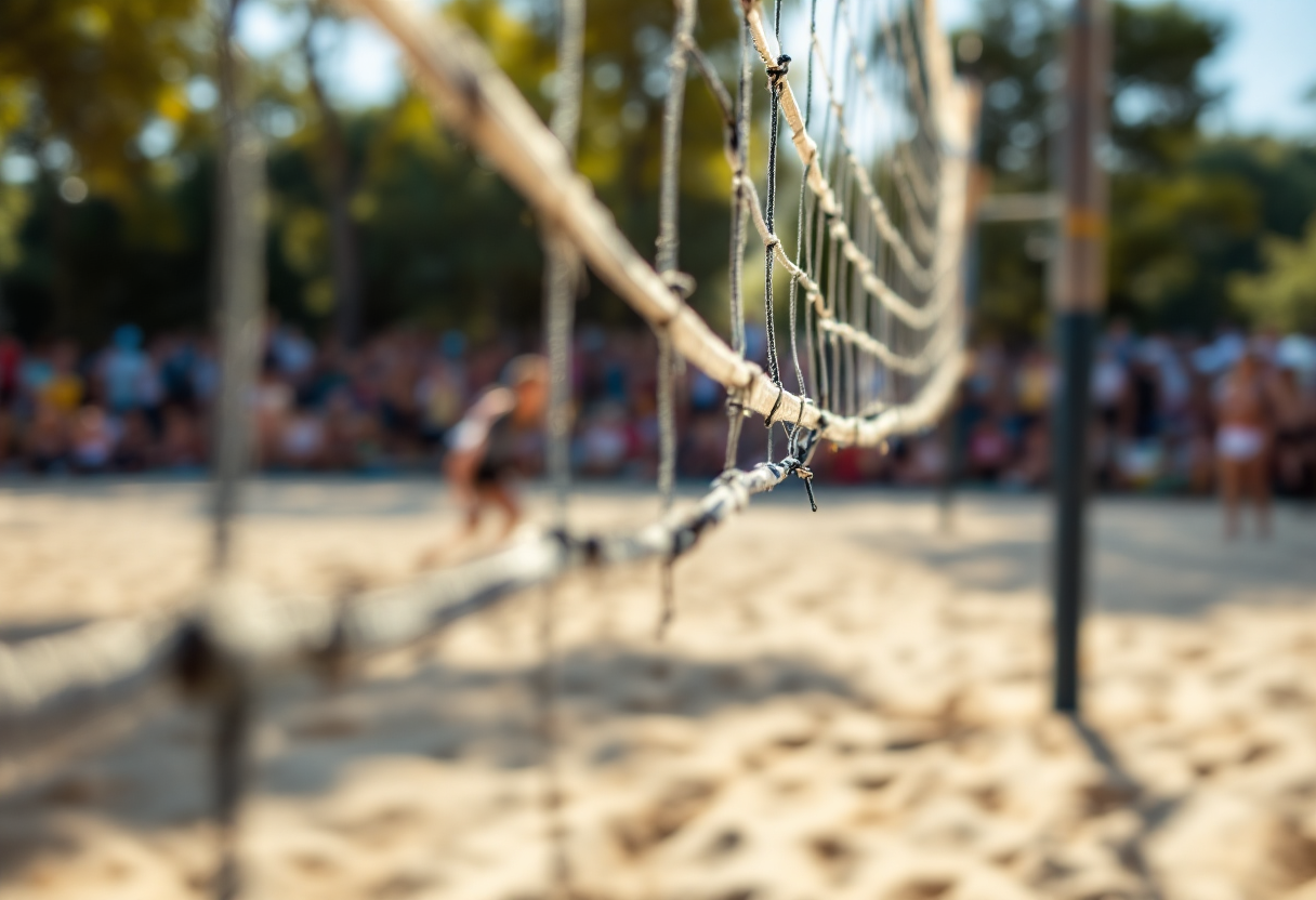 Arianna Manfredini in azione durante una partita di volley