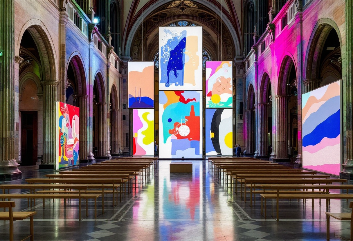 Chiesa storica a Milano durante il Fuorisalone 2025