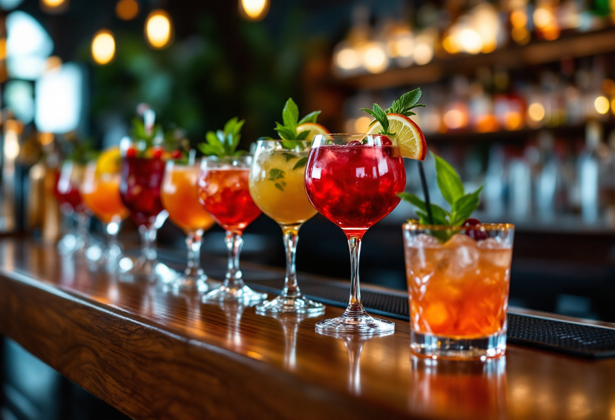 Immagine di cocktail colorati che rappresentano diverse personalità