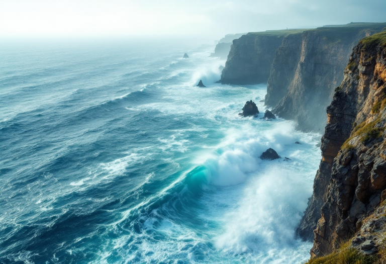 Mappa della Corrente del Golfo e cambiamenti climatici